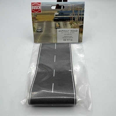 Busch HO 9710 Flexible Autoadhesivo 2 Carriles Pavimentado Carretera Modelo Escala Recta Foto 1 de 4