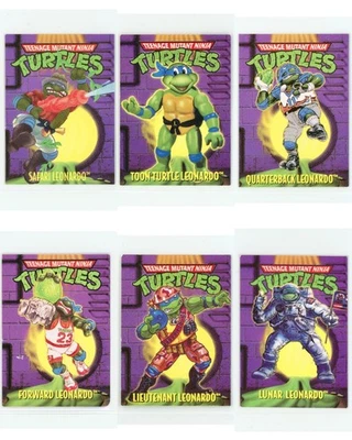 LEONARDO MINI MUTANT CARDS TMNT PLAYMATES TOYS COLLECTOR CARD NINJA TURTLES - Image 1 of 4