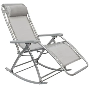 Schaukelstuhl Liegestuhl Campingliege Gartenliege Sonnenliege Liege Strandliege - Bild 1 von 10