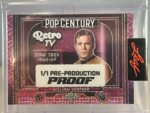 William Shatner Captain Kirk Leaf Pop Century 1/1 Pre-Production Proof Retro TV - Picture 1 of 2