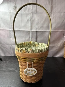 2008 Bonnie Longaberger May Series Daffodil Basket With Liner Protector & Tie-on - Picture 1 of 6