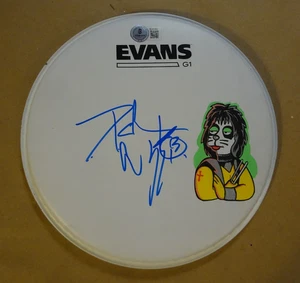 Signed Peter Criss & Original Art Autographed 8" Drum Head KISS Beckett BAS COA - Picture 1 of 8