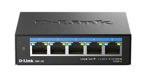 D-LINK DMS-105 5-Port Multi-Gigabit Unmanaged Desktop Switch 5 - Bild 1 von 1