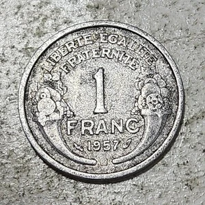 FRANCE 🇫🇷 ONE (1) FRANC COIN 1957 B - Picture 1 of 2