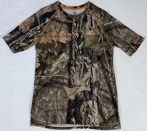 Mossy Oak Shirt Mens Real Tree Camo Camoflauge Short Sleeve Size Medium 38-40 - Picture 1 of 7