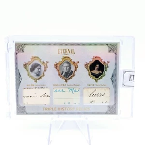2024 Eternal Cuts Helen Keller Agatha Christie Mary Shelley Triple Relic /50 - Picture 1 of 4