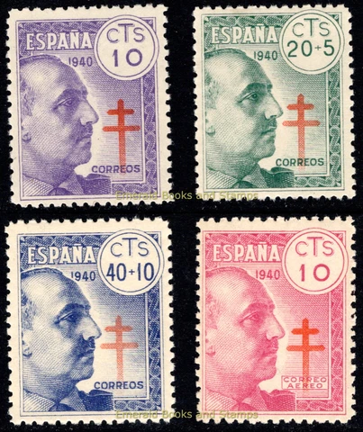 EBS Spain 1940 - For TB Victims - Pro Tuberculosos - 884-885+Z27-Z28 - MNH** Cover