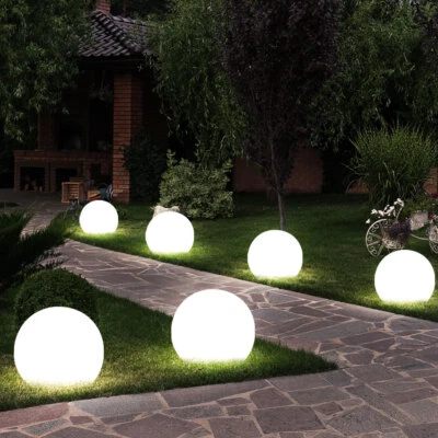 6x Solarkugel Kugelleuchten Gartenlampe LED Außenleuchte AKKU Erdspieß H 39 cm - Bild 1 von 4