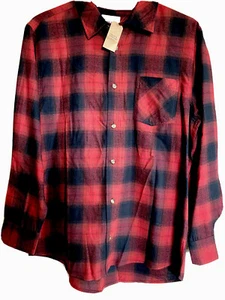 Herren Field & Stream leichtes Flanellhemd Boondocks kariert Scoot rot Größe XL - Bild 1 von 3