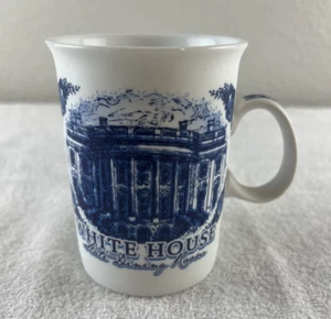 Tazza/Tazza Caffè La Casa Bianca Sala da Pranzo Stato Ceramica Bianca Osso Cina - Foto 1 di 9