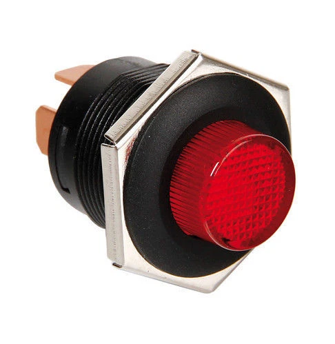Interruttore a pulsante con led - 12/24V - Rosso 5A max. Led a due - Immagine 1 di 1
