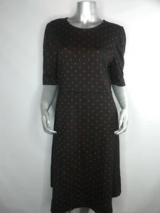 Who What Wear Size Large Midi Dress Women's Polka Dot Black Red New - Picture 1 of 9