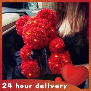 ❤️ Valentine's Day Special Teddy Rose Bear Gift Roses Romantic Present for Her🧸 - Picture 1 of 7
