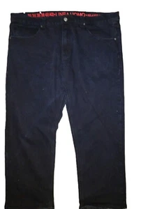 Linea Uomo Jeans Mens 42x30 Relaxed Straight Denim Twill Black Casual Work Wear - Picture 1 of 5