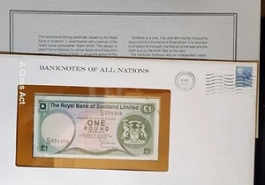 Scotland 1981 1 Pound Note Edinburgh Unc Banknotes Of All Nations.  Our T6756 - Picture 1 of 4