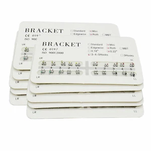 Dental Orthodontic Metal Bracket Mini/Standard Roth/MBT 018/022 Hooks 3/345/No - Bild 1 von 11