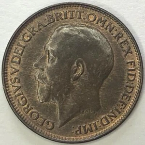1925 United Kingdom 1 Farthing - George V UNC Lot#104 - Picture 1 of 2