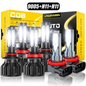 For Honda Accord 2013-2015 Combo LED Headlight Hi/Lo Fog Light Bulbs Kit 6000K - Picture 1 of 20