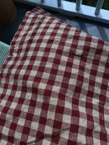 Home Collection by Raghu gingham red check valanve swag lined pair 60 inches + - Picture 1 of 1
