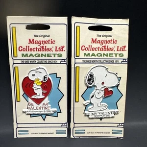 Peanuts Snoopy Valentine Refrigerator Magnet Lot Of 2 NEW Sealed - Picture 1 of 5