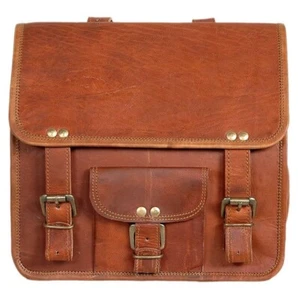 1 Side Leather Bicycle Saddle bags Handlebar Pouch Brown Panniers Saddle Bag - Picture 1 of 5