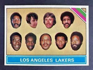 1975-76 Topps #212 L.A. Lakers TC CL w/ Abdul-Jabbar & Riley 5 HOFers! (A) - Picture 1 of 2