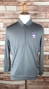 University of Washington Huskies Large Gray 1/4 Zip Pullover Champion Jacket NWT - Picture 1 of 7