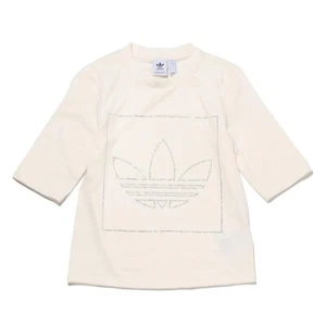Adidas Trefoil Logo T-Shirt Tee Women Damen Freizeit Sport Training Chalk White - Bild 1 von 3