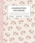 Composition Notebook College Ruled: Light Pink Floral Coquette Aesthetic Journal