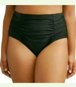 Terra Sky Swim Bottom Tummy Control High Ruched Side Black sizes 2x 3x 4x 5x#BCH - Picture 1 of 3