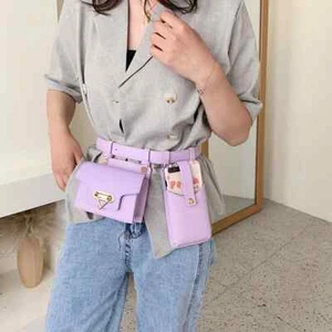 2 Stück Damen Gürteltasche Tactical Hüfttaschen Pack Schulter Crossbody Brusttasche - Bild 1 von 41
