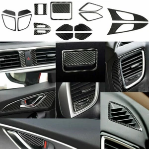 17PCS Carbon Fiber Interior Trim Cover Fit for Mazda 3 Axela 2014-2018 - Picture 1 of 9