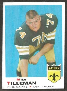 1969 Topps #218 MIKE TILLEMAN New Orleans Saints ROOKIE - Picture 1 of 2