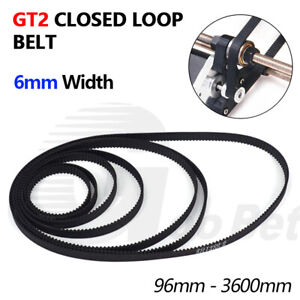 GT2 2GT 2M 2mm Pitch 6mm Width Closed Loop Synchronous Timing Belt Pulley CNC 3D