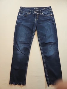 Silver Jeans Suki Super Stretch Cropped Cut Off-Tailored 30x25 see pictures - Picture 1 of 13