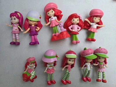"Lindo conjunto de muñecas Strawberry Shortcake de 3"" con diferentes accesorios, zapatos y sombreros" Foto 1 de 3