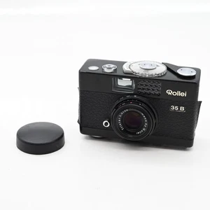 Cámara fotográfica Rollei B 35 con lente triotar 40 mm f3,5 B35 negra #825 - Imagen 1 de 7