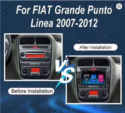 FIAT Grande Punto Linea 2007 -2012 Auto GPS di Navigazione Multimedia Video Play - Immagine 1 di 4