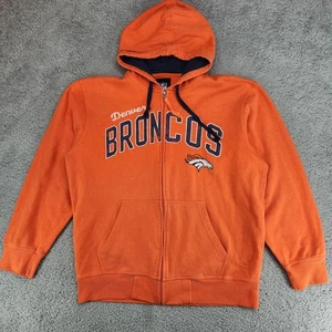 Denver Broncos Sudadera con Capucha Cremallera Completa Para Hombre Talla XL Naranja NFL G-III - Imagen 1 de 8