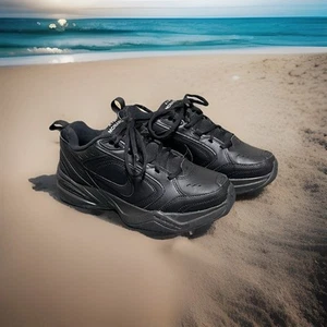 Nike Air Monarch IV 415445-001 Zapatillas de cuero negras triples para hombre talla 6,5 - Imagen 1 de 23