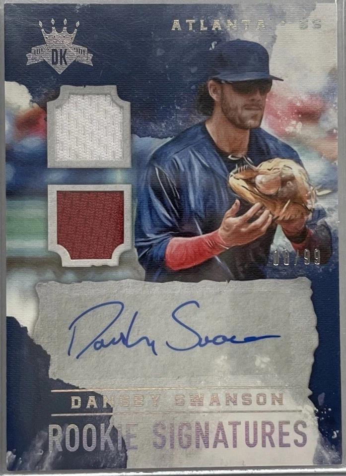 丹斯比·斯旺森芝加哥小熊队 8/99 遥控亲笔签名 2 色补丁超级罕见!! 超级星!! — 第 1/2 张图片