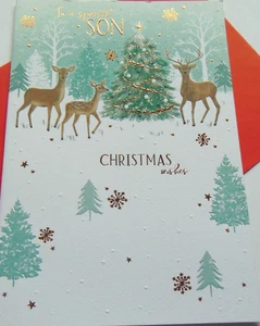 Son Christmas Greetings Card.....To A Special Son Christmas Wishes - Picture 1 of 3