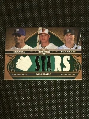 2013 Topps Triple Threads Relic Machado Segura Franklin #TTRC-SMF/18 Foto 1 de 2