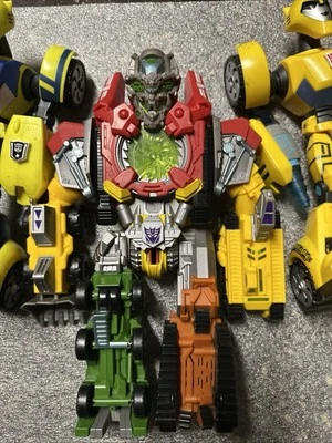2008 Transformers bundle Devastator Bumblebee Mega Power Bots 12"  - Image 1 of 2