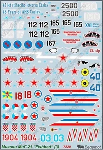 Begemot 72-020 MiG-21 Fishbed 1/72 scale decals - Picture 1 of 1