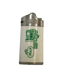 Accendino Gas Lite da collezione bianco Mack Bulldog plastica cromata usato non testato - Foto 1 di 8