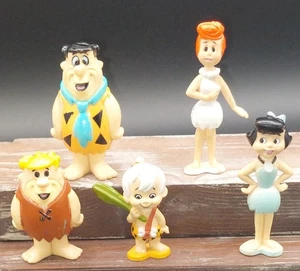 Vintage 90s FLINTSTONES FIGURINES SET miniature Hanna Barbera (5) - Picture 1 of 7