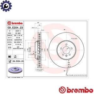 2x BRAKE DISC 09.E204.23 FOR LAND ROVER RANGE/SPORT/II/IV/III PT306 3.0L 6cyl - Picture 1 of 7