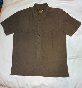 Camicia grigio scuro argento vivo manica corta con bottoni collezione Waterman Medium - Foto 1 di 7