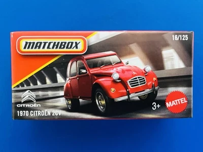 2026 Matchbox Power Grabs RED CLASSIC FRENCH 1970 CITROEN 2CV SEDAN new box! - image 1 of 4